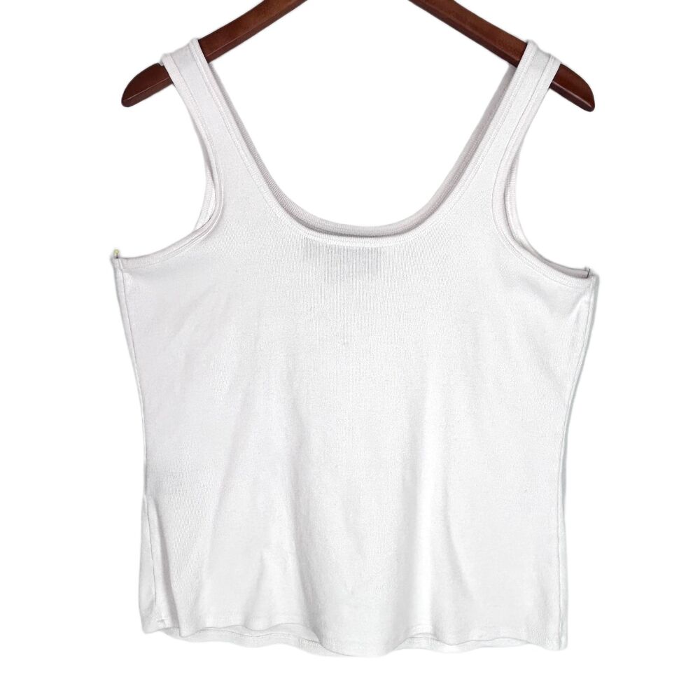 Harley Davidson Womens XL Knit Tank Top White with Black H-D Shield Roses - Picture 3 of 5